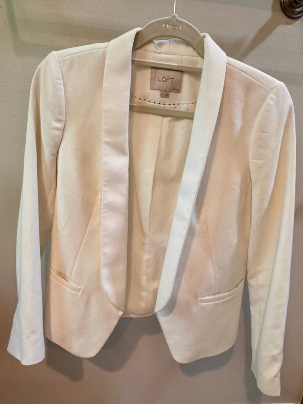 Fitted White LOFT Blazer